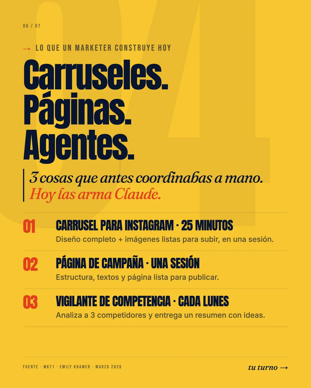 Slide de cierre del carrusel sobre Claude Code